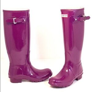 Hunter Purple Women's Rain Boots